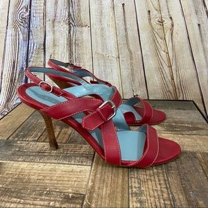 Lambertson Truez red dressy sandal size 39 1/2